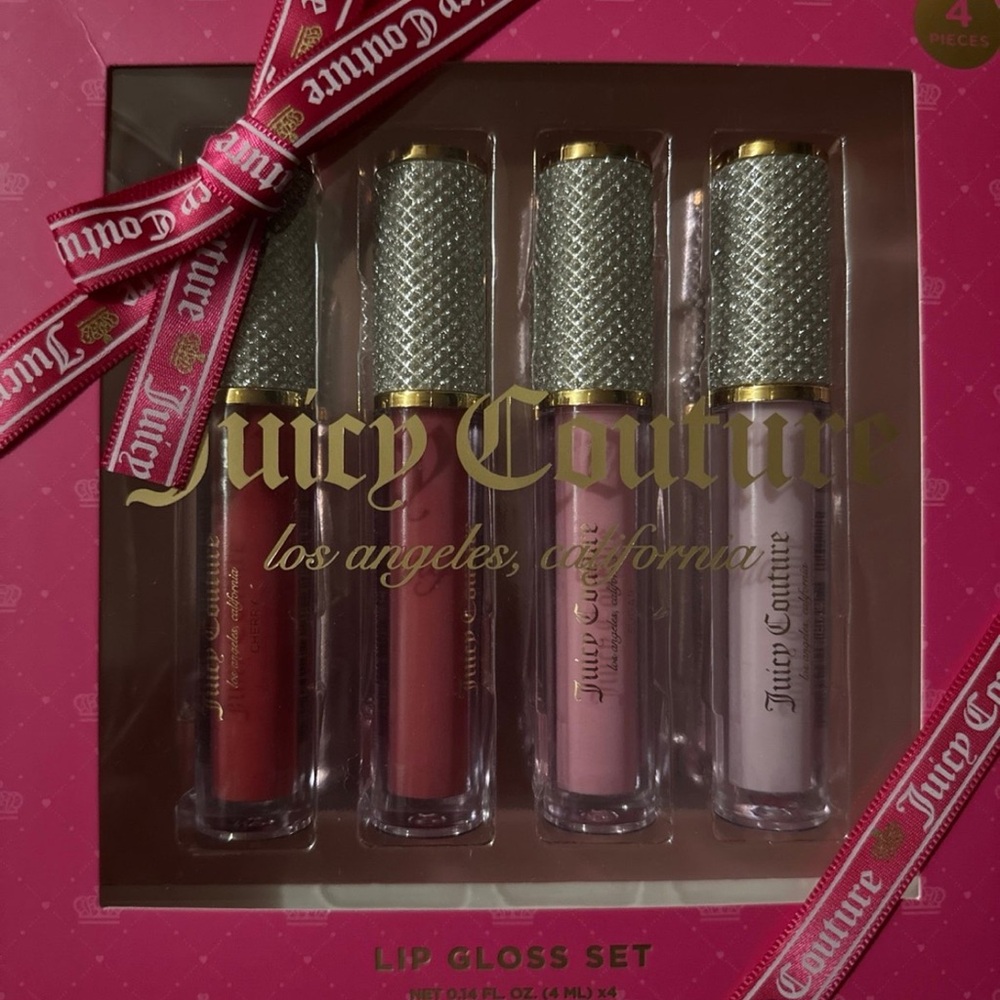 Juicy Couture Lip Gloss Set - Red, Pink, Cream Shades